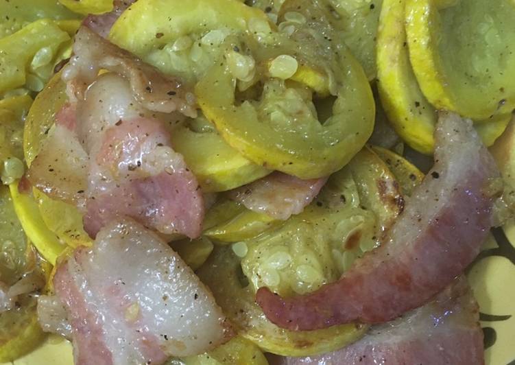 Squash with bacon