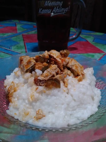Cara Gampang Membikin Resep Bubur sayur terong 🍆 tahu balado 🤰 yang Lezat Anti Ribet, Bisa Manjain Lidah