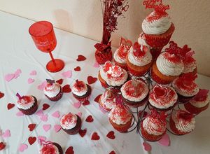 Una foto de Pastelitos de san Valentín / cupcakes