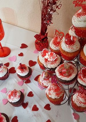 Una foto de Pastelitos de san Valentín / cupcakes