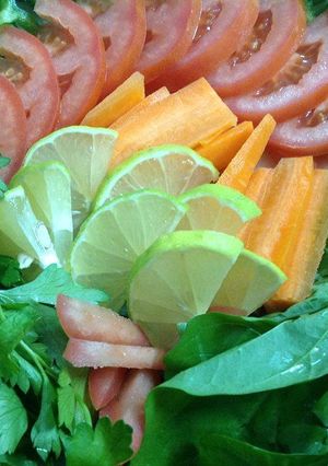 صورة لوصفة صحن الخضار 🥬🥬🥕🥕🍅🍅🫑🫑🍋🍋🥗🥗
