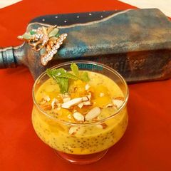 A picture of Mango Smoothie with Chia Seeds.