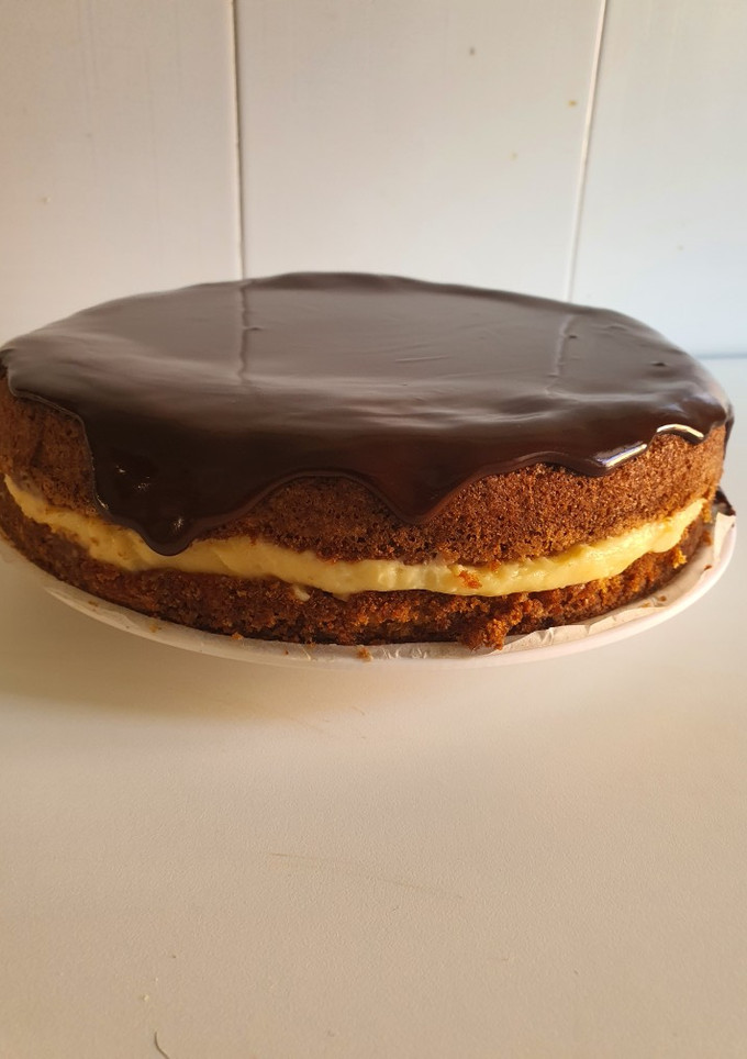 Una foto de Tarta de boston / Boston cream pie