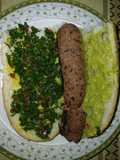 Baguette de chorizo argentino con chimichurri