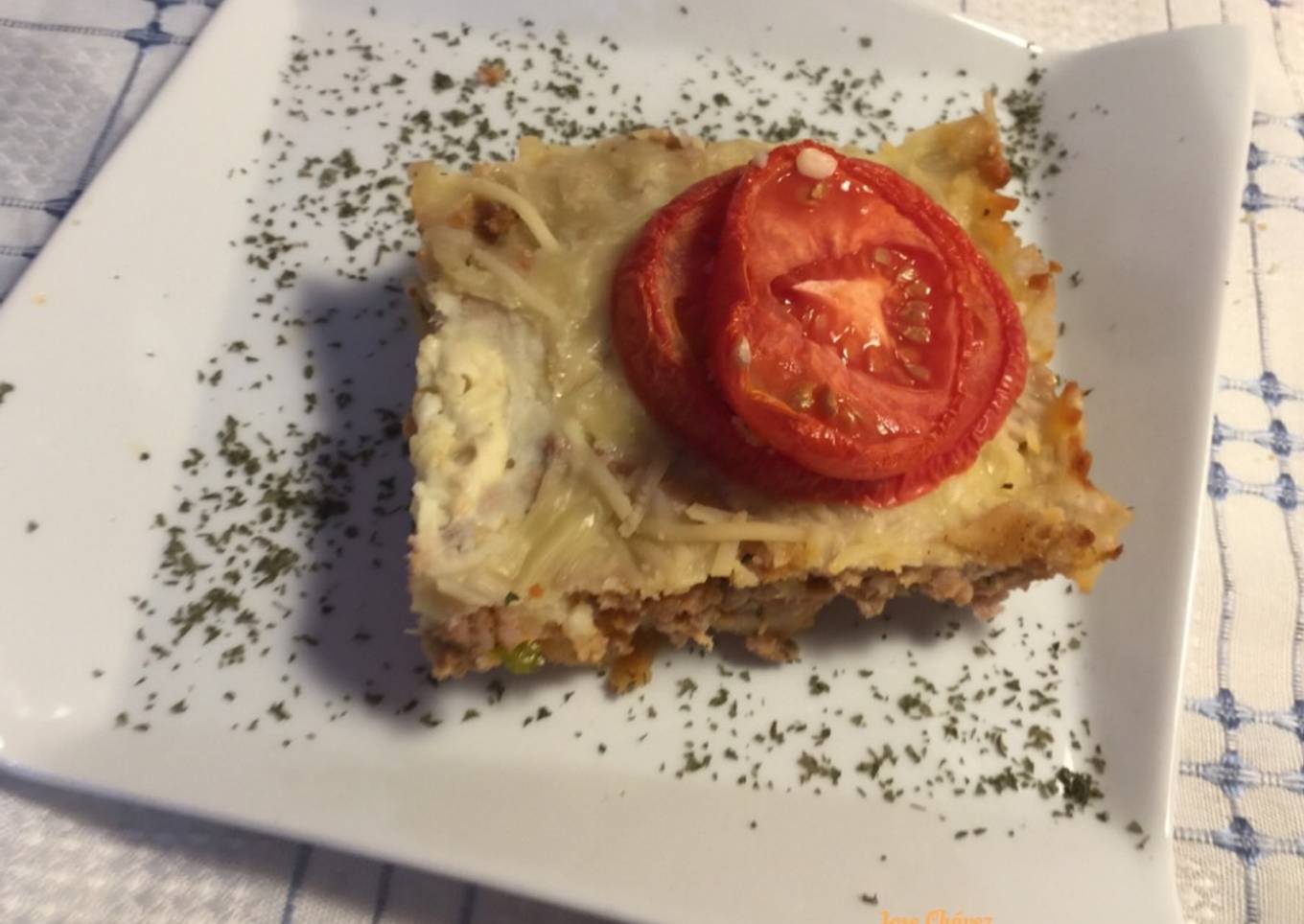 Pastel de carne con papas al horno