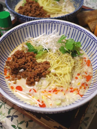 Easy Way Prepare Cold Soy milk soup and Nikumiso noodles the Delicious Makes you drool