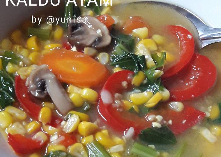 Sop jagung kaldu ayam