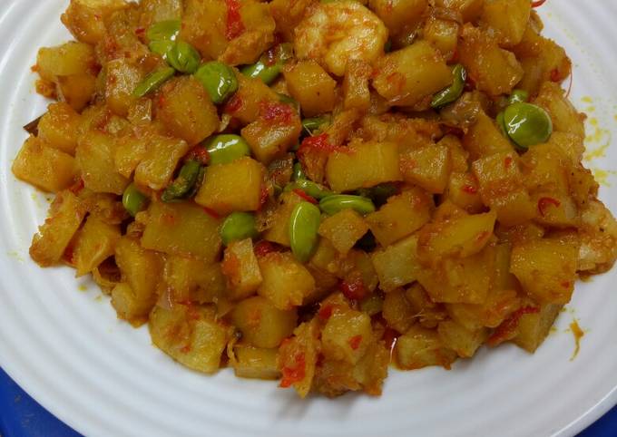 Sambel goreng kentang pete