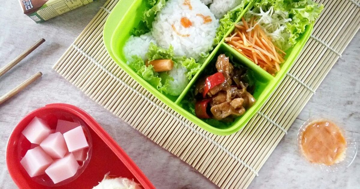 Resep Bento Resep Chicken Teriyaki Bento oleh Imaami - Cookpad