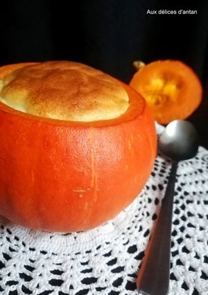 Une photo de Soufflé au potimarron et gruyère
