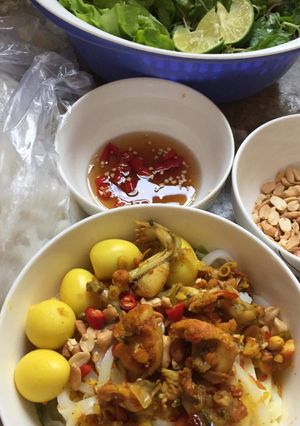 Hình của món Mì quảng Ếch Đà Nẵng.