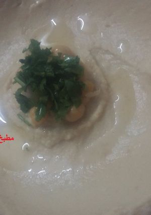 صورة لوصفة حمص بالطحينة
