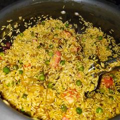Pulao (aalo matar ka pulao) A picture of Pulao (aalo matar ka pulao).