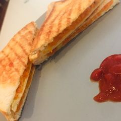 A picture of Carrot-Cheese Grilled Sandwich.