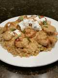 Brad's curried scallops with black truffle goat's cheese