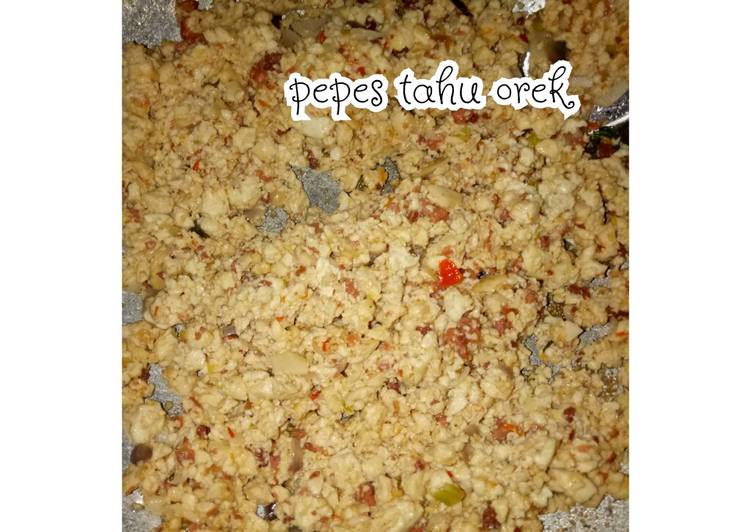 Pepes tahu orek (mudah banget cara membuat nya)