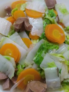 Foto resep Tumis sawi putih wortel sosis