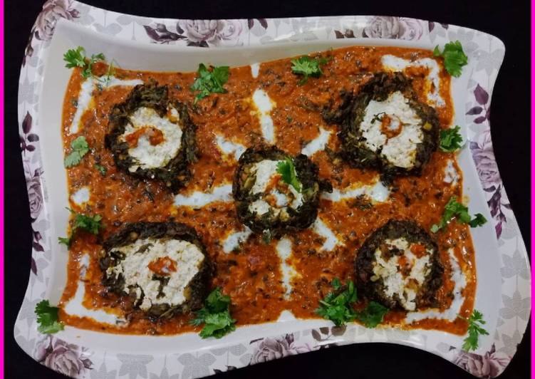 Recipe of Perfect Shaam savera - Paneer stuffed Spinach koftas