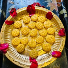 A picture of Mango Pedha,easy mango Pedha For Shri,Ganpati Bappa’s Prasad,to Ganesh Chaturthi.