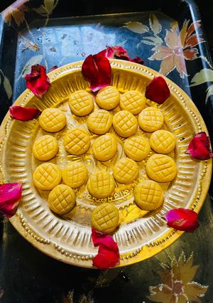 A picture of Mango Pedha,easy mango Pedha For Shri,Ganpati Bappa’s Prasad,to Ganesh Chaturthi.