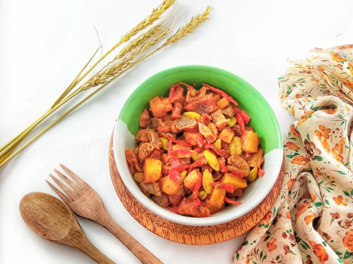 Easy Ways Make Recipes Sambal goreng pete hati krecek kentang simple the Can Spoil the Tongue Can Pamper Your Tongue.