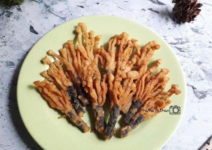 Resep Jamur Enoki Nori Crispy Oleh Mama Fathan Cookpad