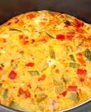 Tortilla de verduras con freidora de aire
