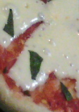 Una foto de Pizza chica en plancha rejilla 🍕( ꈍᴗꈍ)
