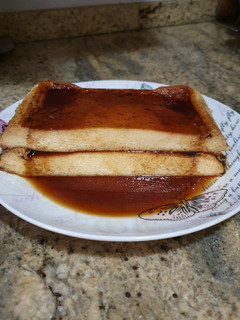 Una foto de Flan de leche condensada