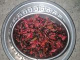 சிவப்பு தண்டு கீரை பொரியல்(sivappu thandu keerai poriyal recipe in tamil)