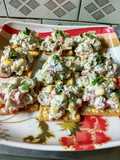 Sausage biscuit chaat