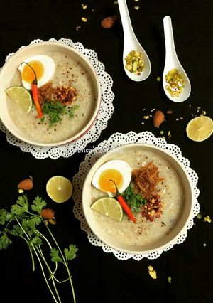 A picture of Brown Rice & Chicken Congee.