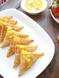 Strawberry Samosa with Kesar Badam Rabdi