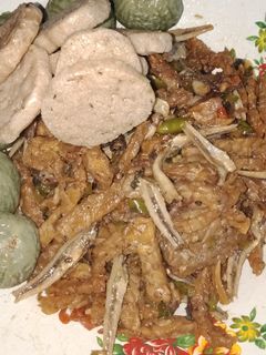 Foto resep Kering tempe teri terong lalap rebus