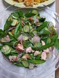 Crisp salmon, lychee, coriander &chilli salad
