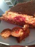 Torta de naranja, tangerina, remolacha coco y dulce goiavada