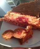 Torta de naranja, tangerina, remolacha coco y dulce goiavada