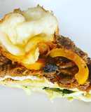 Sándwich de carne deshebrada con salsa tártara y calabazas - keto