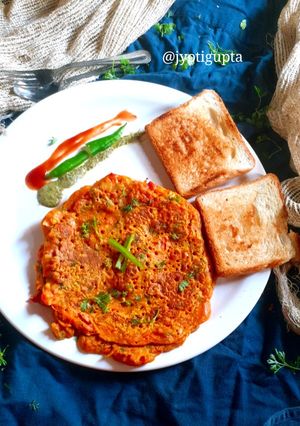 एगलेस वेज ऑमलेट(eggless veg omlette recepie in hindi) रेसिपी मुख्य फोटो