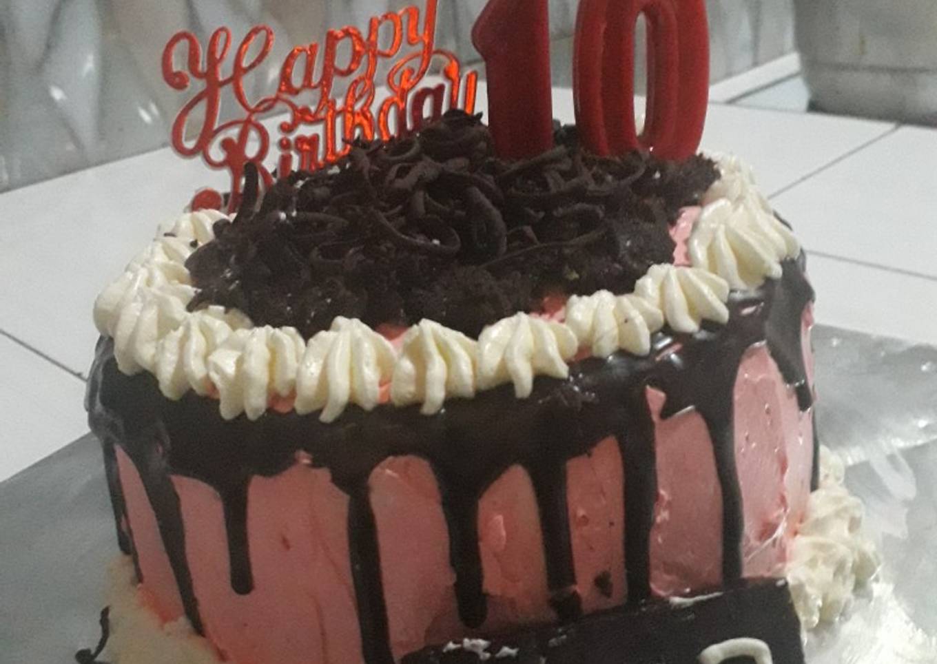 Kue ultah sederhana hasil istimewa🤩