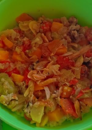 Foto resep Nasi Tim ikan gabus, makanan pasca oprasi..
