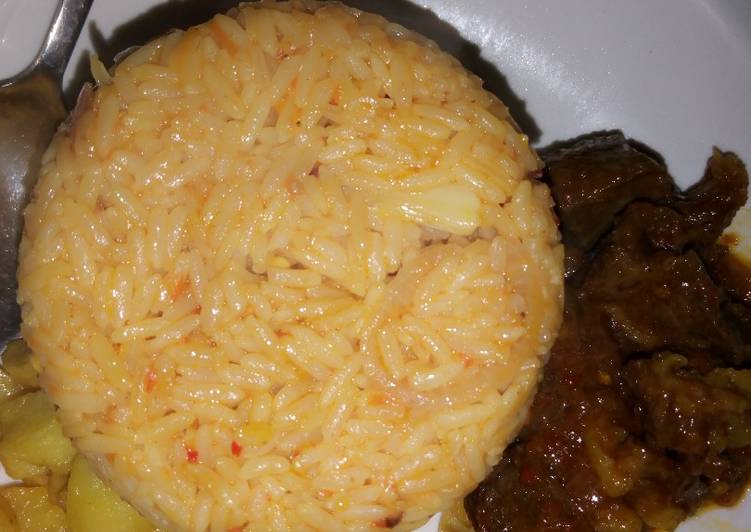 creative Jolof shinkafa da soyayyan arish da suya Recipe | Easy to make Jolof shinkafa da soyayyan arish da suya Speedy