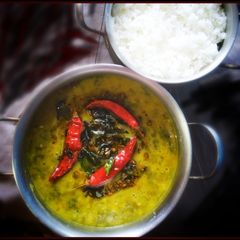 A picture of Andra green pappu(dal).