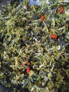 Foto resep Oseng bunga pepaya ft daun singkong