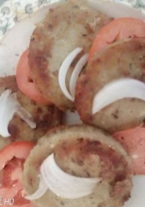 A picture of Chicken Shami kababs.
