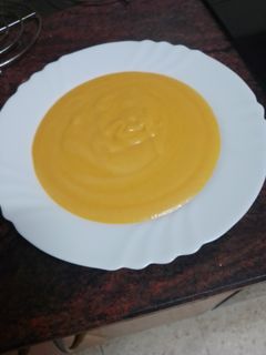 Una foto de Crema de zanahoria y batata