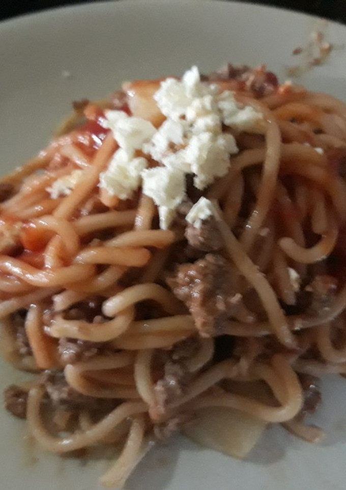 Una foto de Spaghetti a la boloñesa