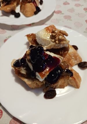 Una foto de Pincho de queso de cabra