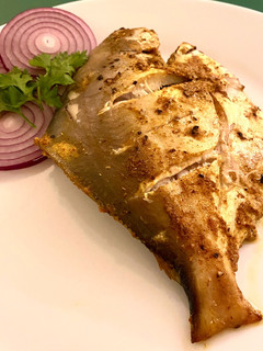 A picture of Baked/tawa pomfret.