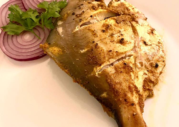 Recipe of Award-winning Baked/tawa pomfret